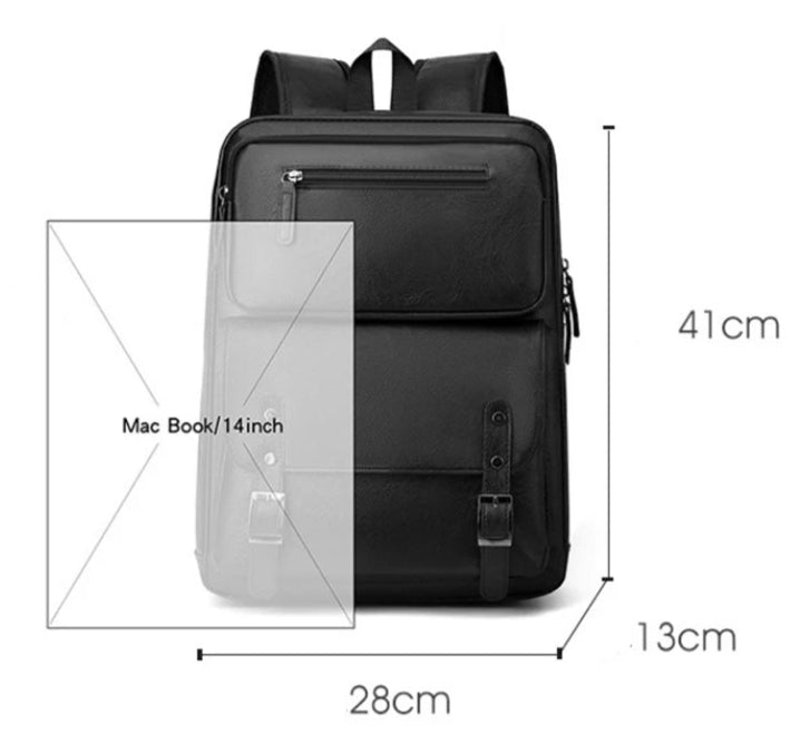 Leren Rugzak Heren - Grote Laptop Rugzak voor School en Reis 4