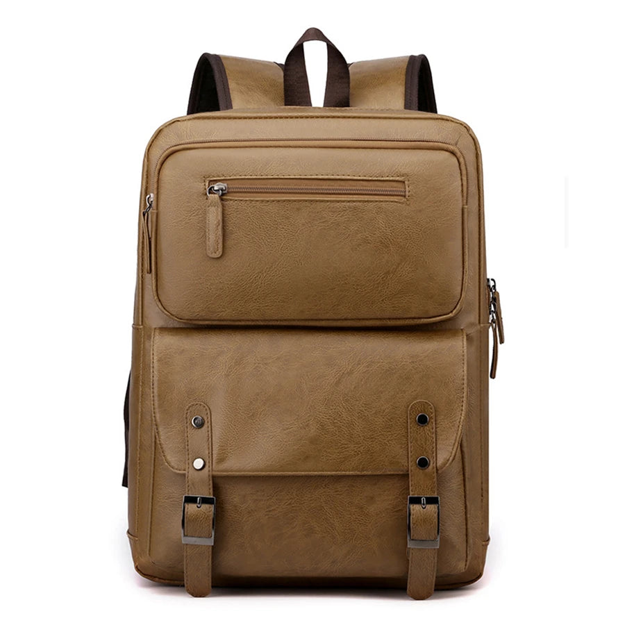 Leren Rugzak Heren - Grote Laptop Rugzak voor School en Reis 6