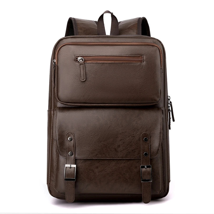 Leren Rugzak Heren - Grote Laptop Rugzak voor School en Reis 7