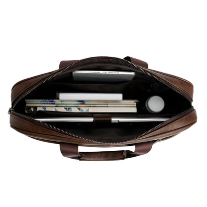 Leren Tas Heren - Waterdichte Laptoptas Vintage Schooltas 4
