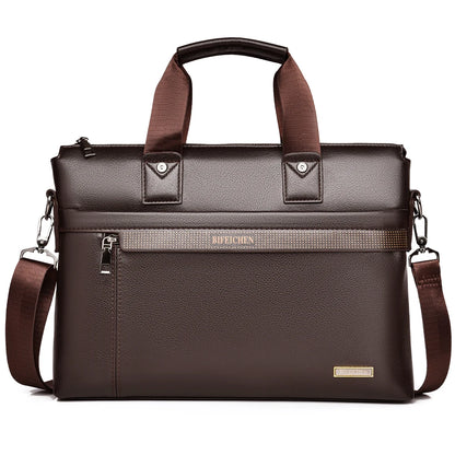 Amon | Leren Heren Waterdichte Laptoptas Vintage Schooltas