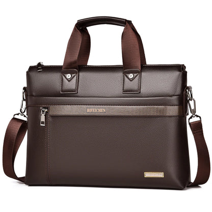 Amon | Leren Heren Waterdichte Laptoptas Vintage Schooltas