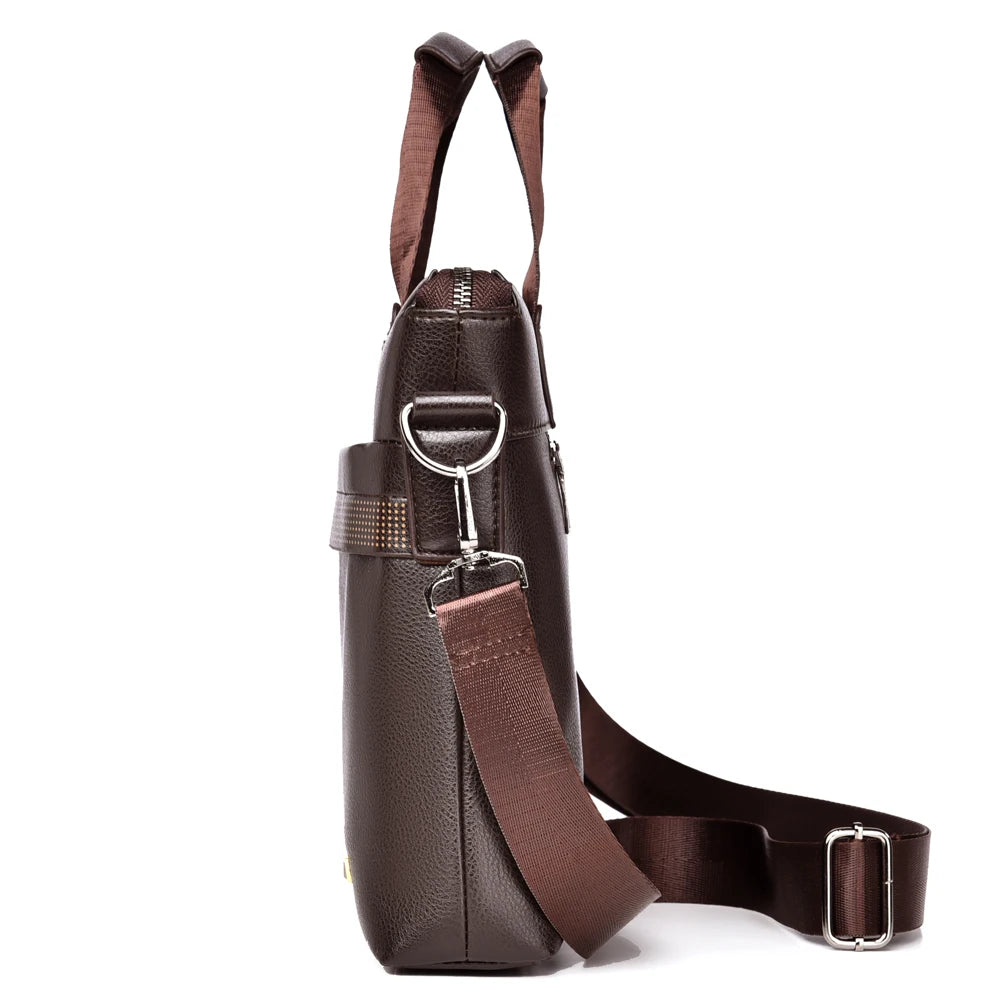 Amon | Leren Heren Waterdichte Laptoptas Vintage Schooltas