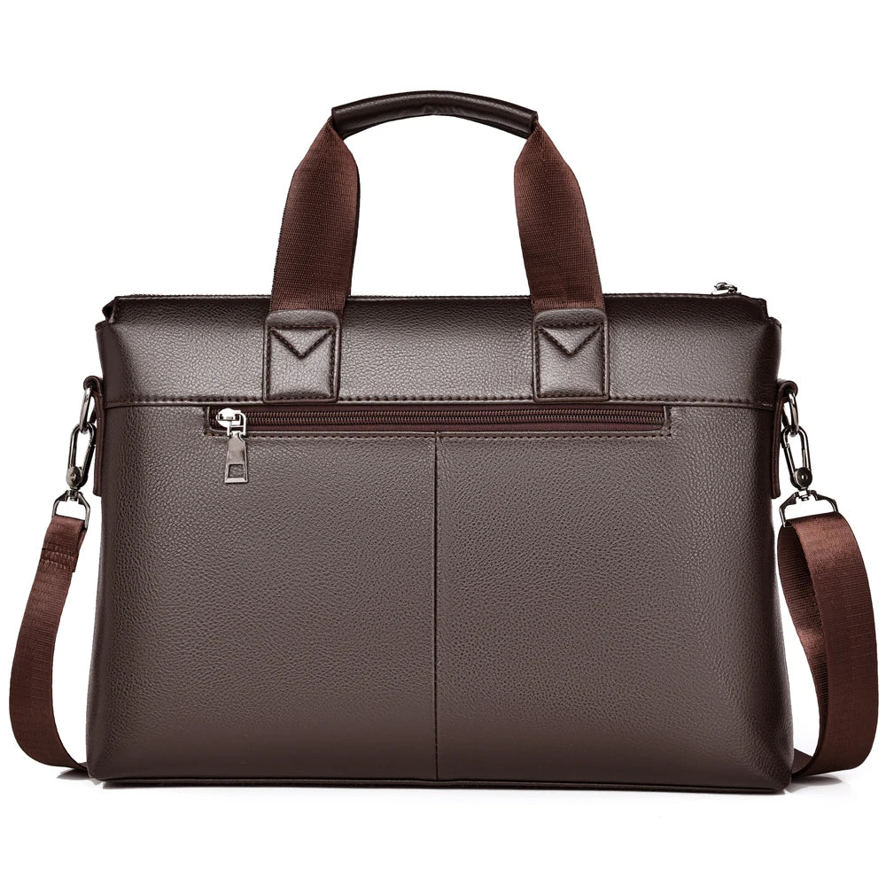 Amon | Leren Heren Waterdichte Laptoptas Vintage Schooltas