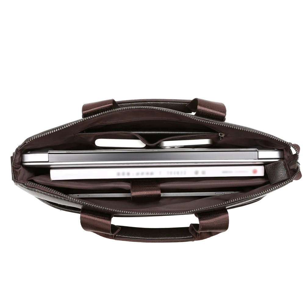 Amon | Leren Heren Waterdichte Laptoptas Vintage Schooltas