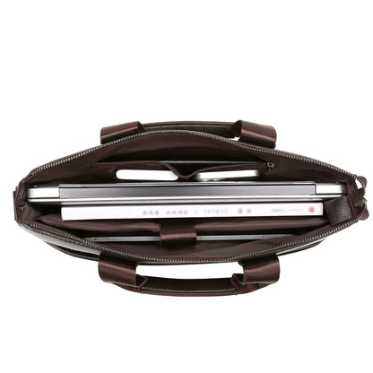 Amon | Leren Heren Waterdichte Laptoptas Vintage Schooltas