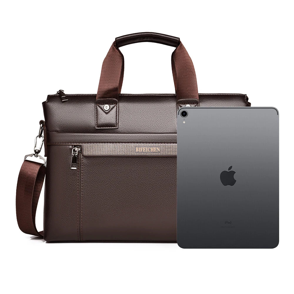Amon | Leren Heren Waterdichte Laptoptas Vintage Schooltas