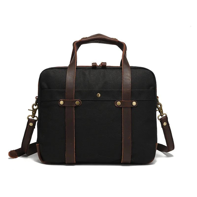 Vintage Laptoptas Heren - Waterdichte 15.6 Inch Canvas Tas 1