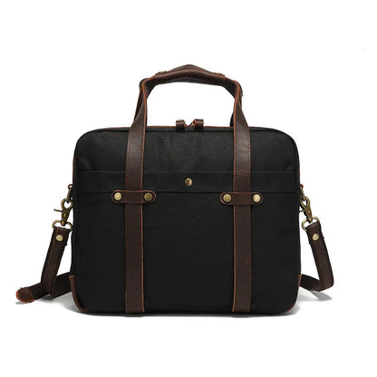 Vintage Laptoptas Heren - Waterdichte 15.6 Inch Canvas Tas 1