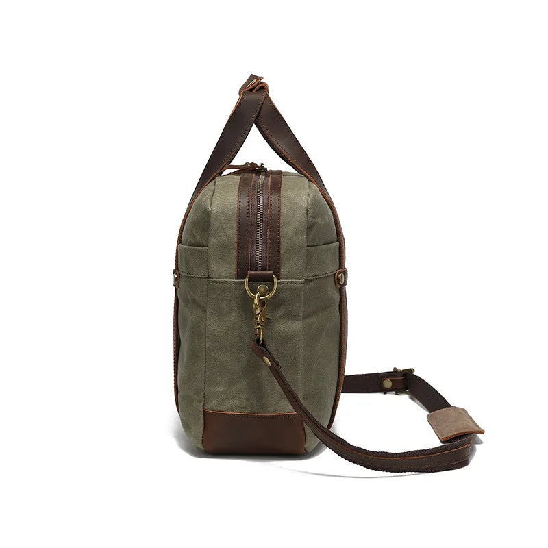 Vintage Laptoptas Heren - Waterdichte 15.6 Inch Canvas Tas 2