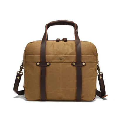 Vintage Laptoptas Heren - Waterdichte 15.6 Inch Canvas Tas 7