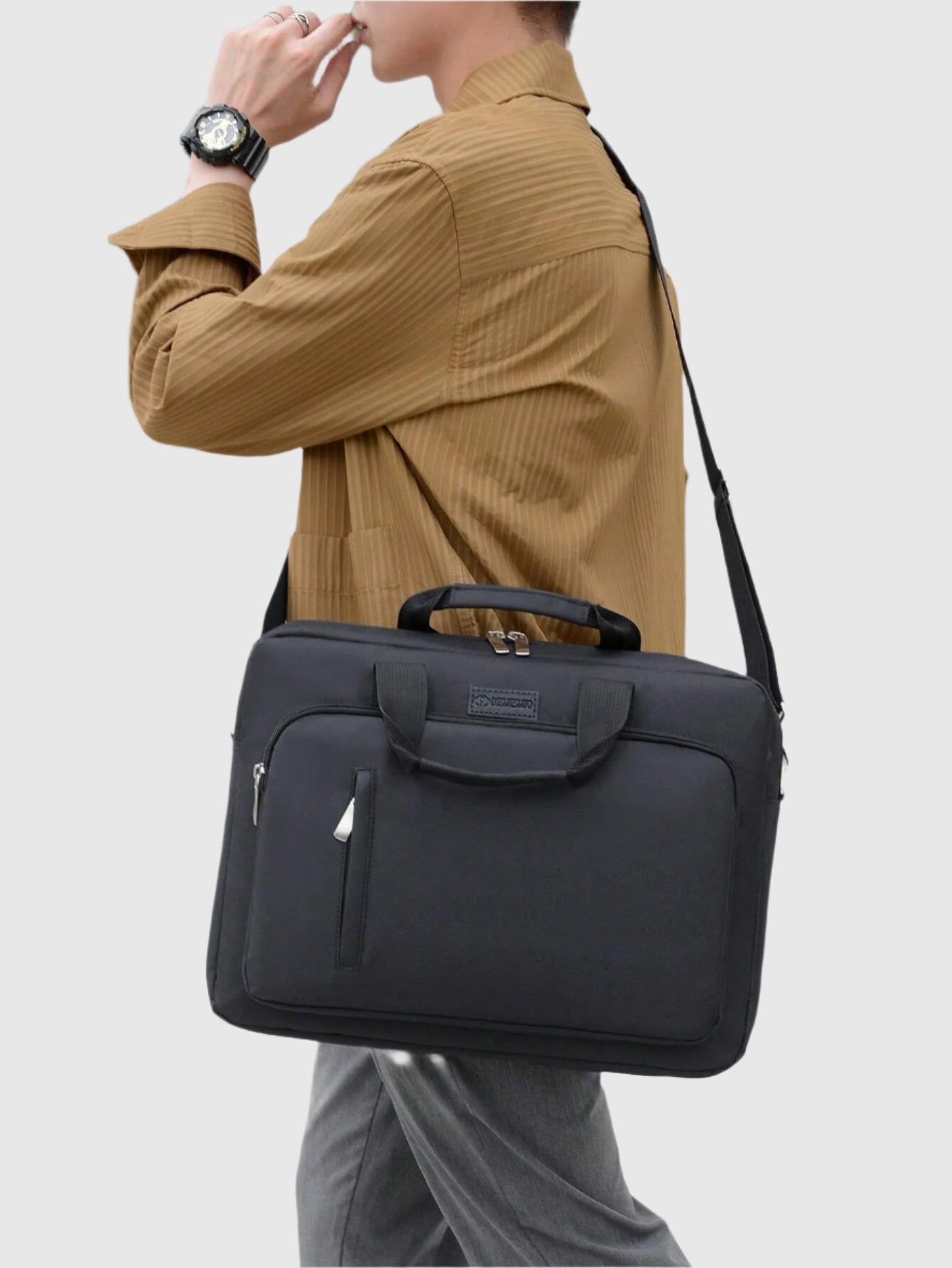 Waterdichte Laptoptas Heren - Vintage Schooltas voor Reizen 4