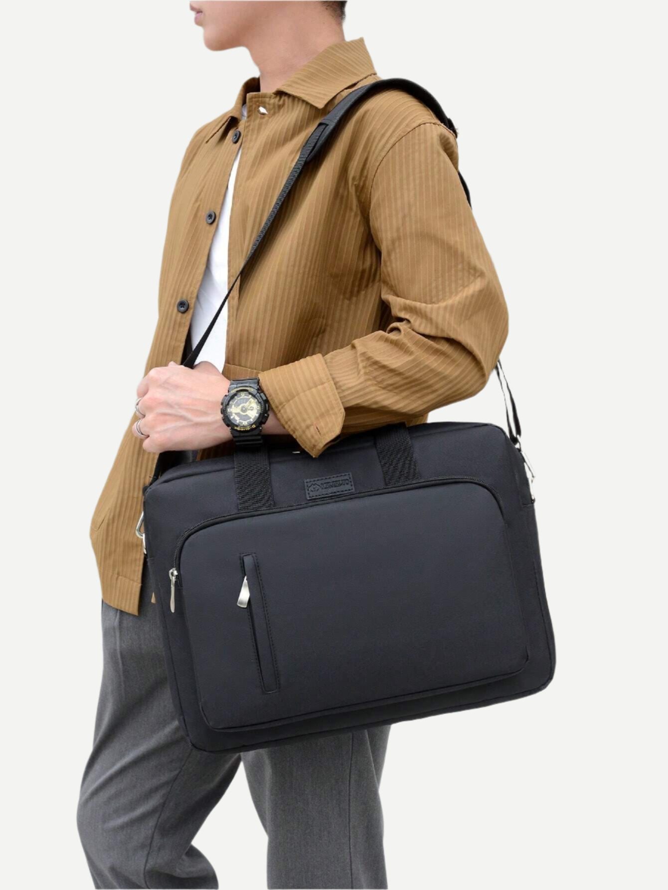 Waterdichte Laptoptas Heren - Vintage Schooltas voor Reizen 5